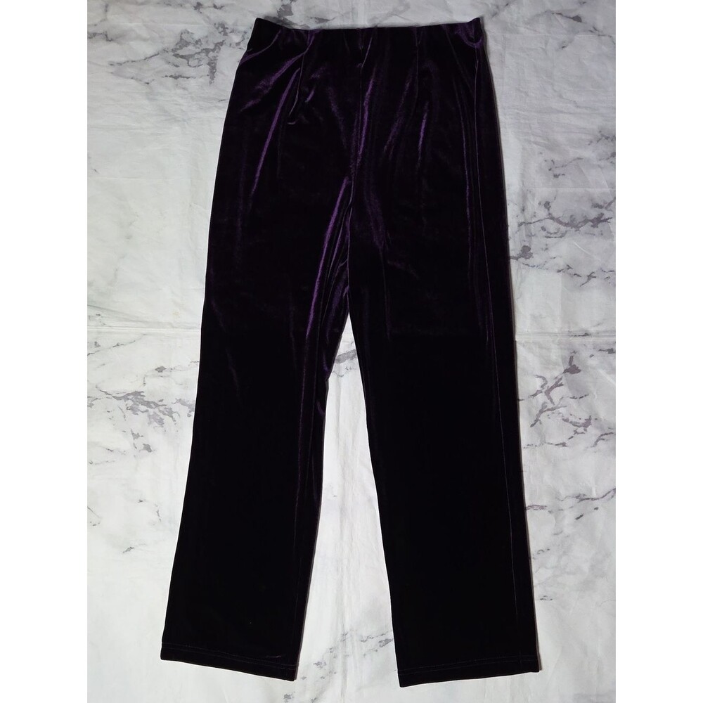 Bechamel Purple Velvet Pull On Pants